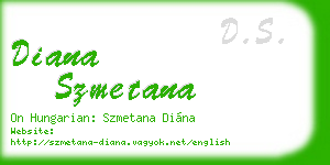 diana szmetana business card