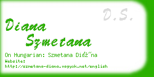 diana szmetana business card